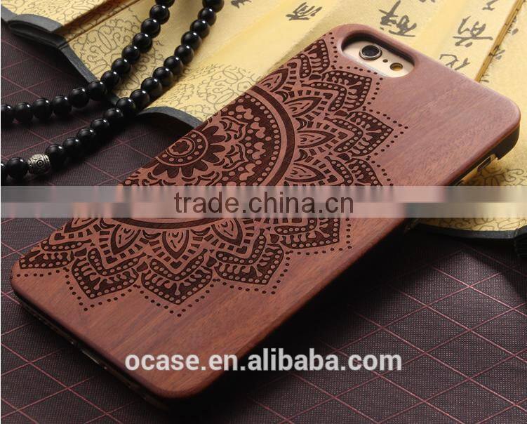 Wood add pc DIY phone case decoration printing for iphone 6s cover.