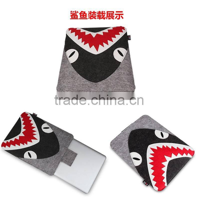 BUBM Briefcase Style felt material laptop sleeve case for gifts , for 13 Inch Macbook Air /Notebook sleeve with accessory pocket