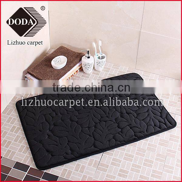 100%polyester nonslip pvc backing decorative bath rugs