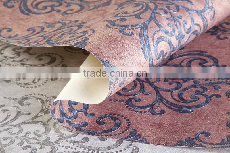 big flower classic wallpaper brown wall paper