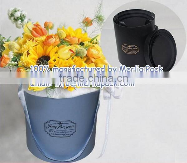 Delicate Cylindrical Wedding Candy Gift Box Wedding Favor Box for Bridal and Baby Shower Round Flower Box