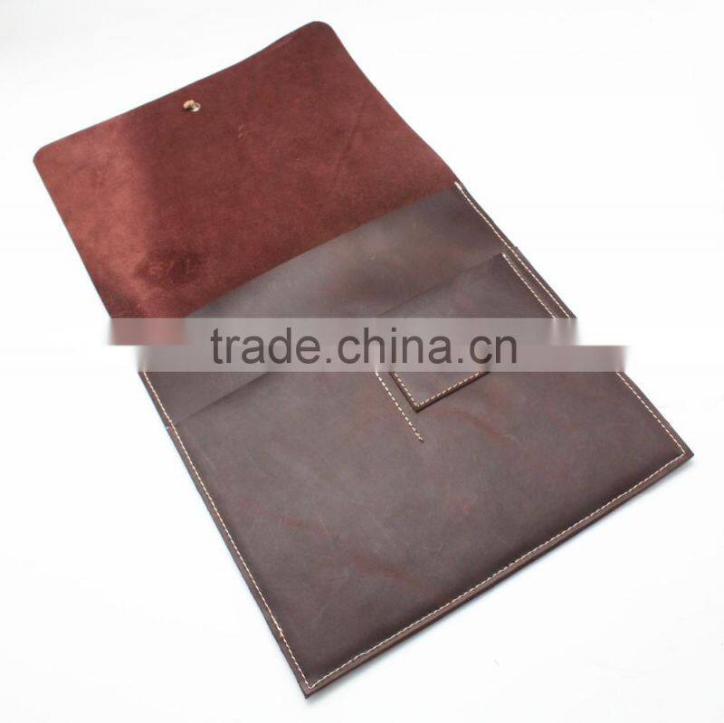 Customized design genuine leather pad tablet case cover