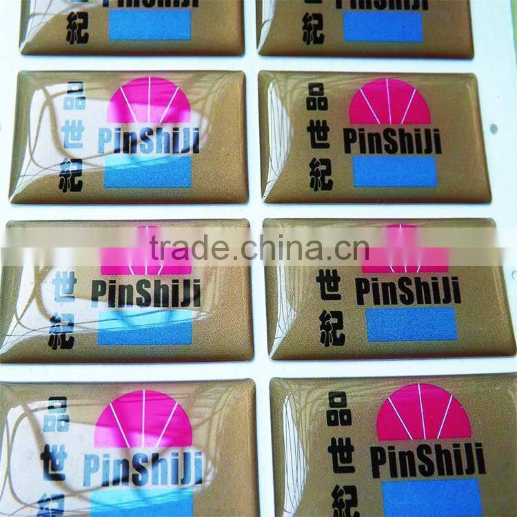 Top quality custom Clear Crystal Epoxy Sticker Epxoy Resin Sticker,puffy stickers printing
