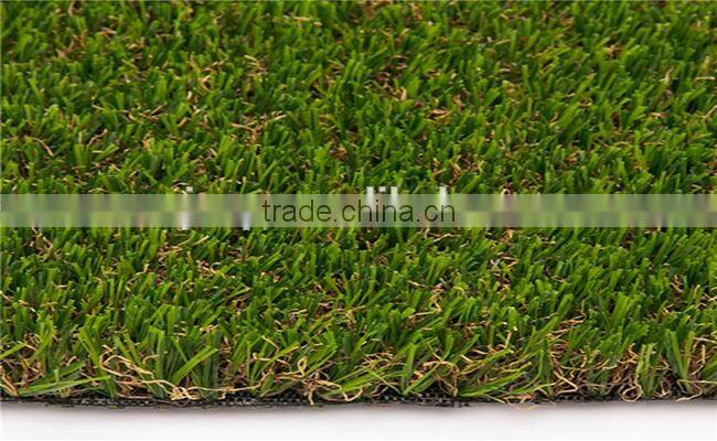 Natural looking UV test landscaping artificial grass for gardens