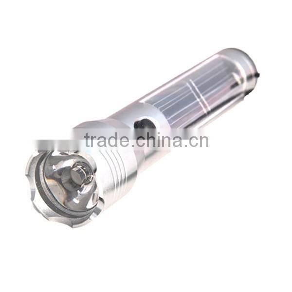 Aluminum alloy solar Power USB Superbright Outdoor LED Flashlight