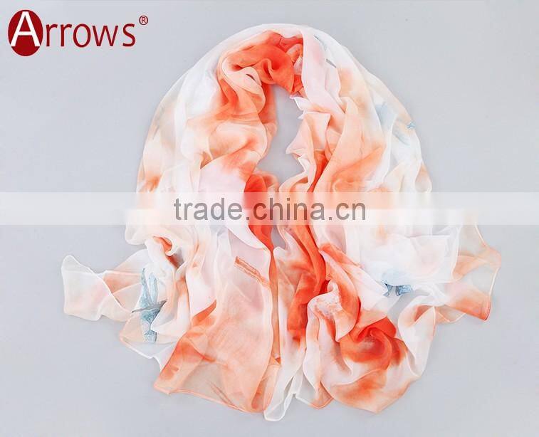 Pink Rose Silk Twill Scarves Print Women Scarf Handmade Wrap Shawl Chiffon Large Cheap Price