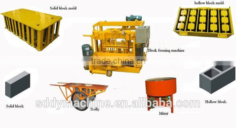 QT40-3A mobile automatic block making machine egg laying low price