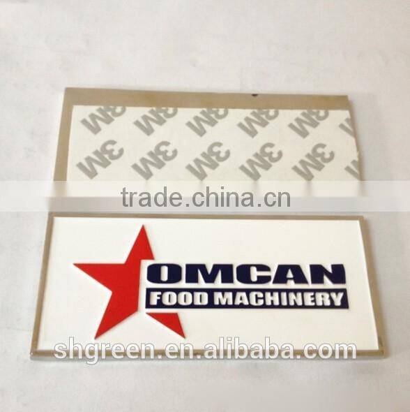 Lead-free metal raised logo plate with back 3M foam glue