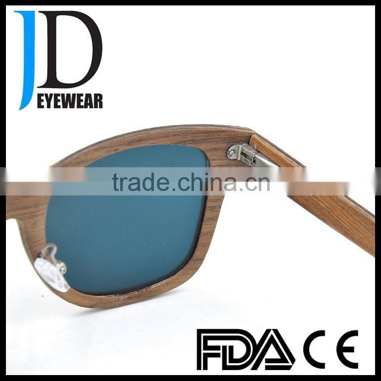 Wholesale price custom engraved logo handcrafted vintage polarized wood sunglasses