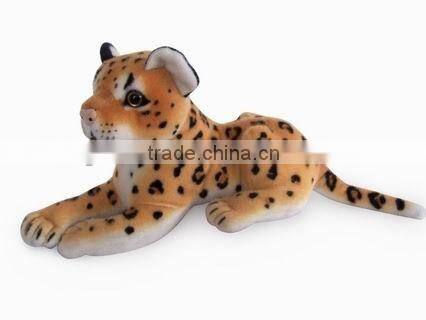 factory wholesale realistic plush grovel black panther stuffed plush jungle animal plush black panther soft toy