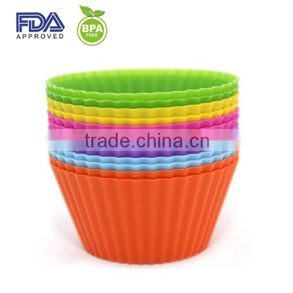 microwave silicone cake mould,round silicone baking cup,silicone cake mould cookie cup