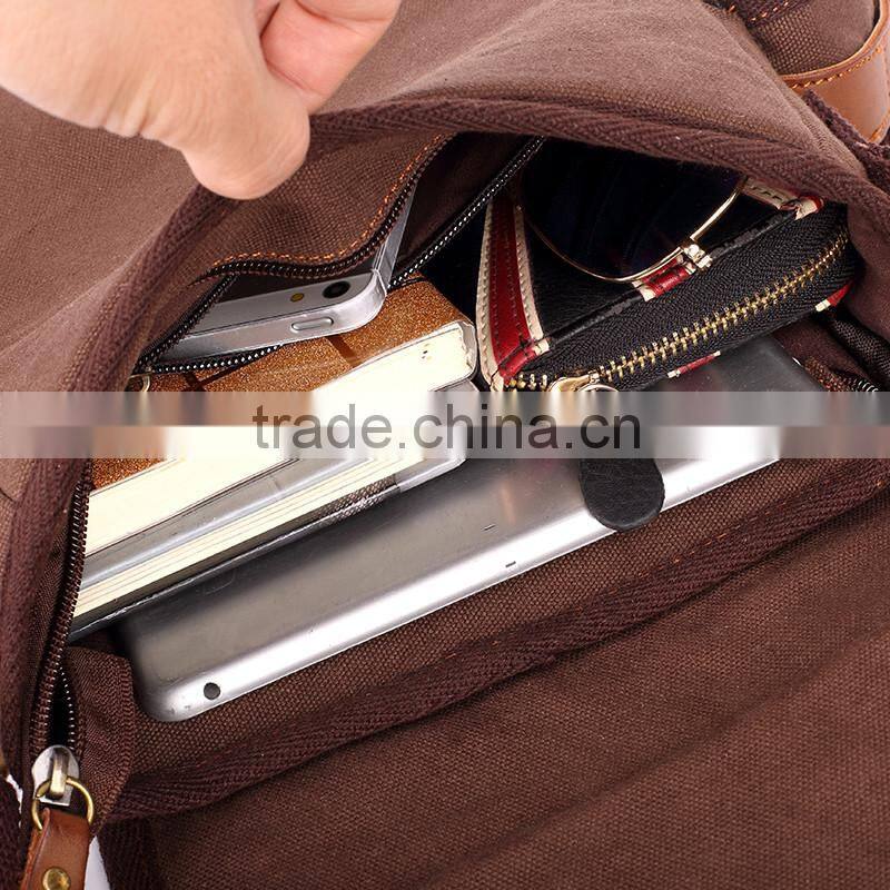 Guangzhou Factory Wholesale Men Canvas Shoulder Bag,Canvas Cross Body Bag