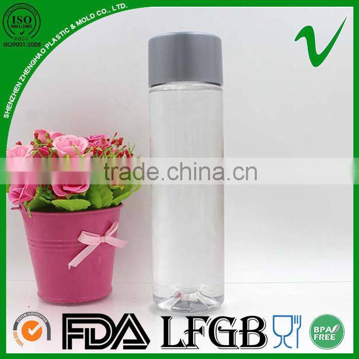 500ml voss shape clear empty water pet bottle with food grade