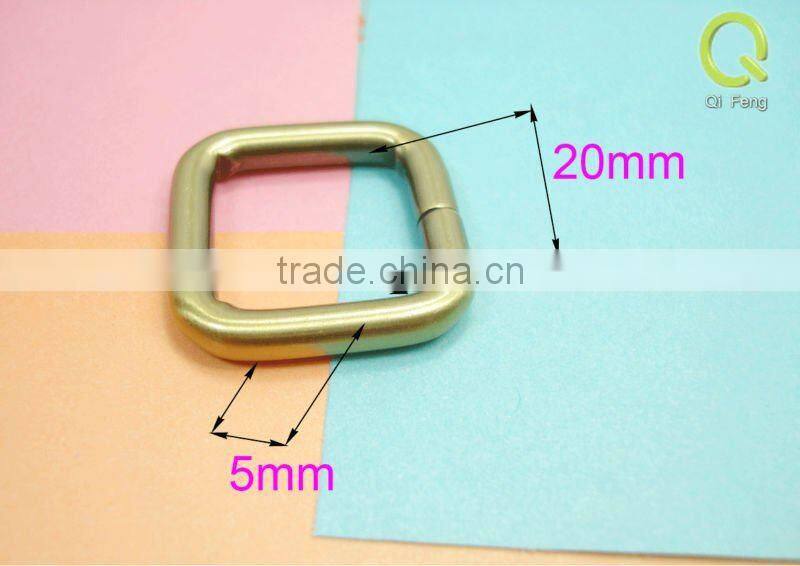 fashion bag side metal square rings 3/4"