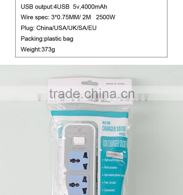 2015 newest wholesale brand designed high quality dual usb UK power strip