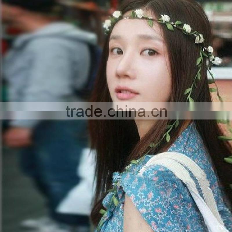 2015 Beautiful floral hairband headband, flower tiara, girls bride garland hairband