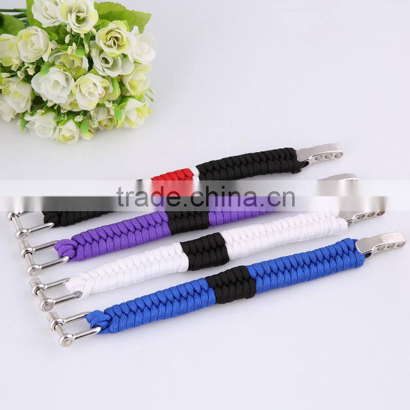 High quality 550 paracord survival bracelet, stainless steel buckle adjustable size bracelet,outdoor sport survive bracelet