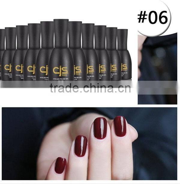 2016 new fashion 10ml UV LED Soak Off nail art UV gel polish red wine gel polish