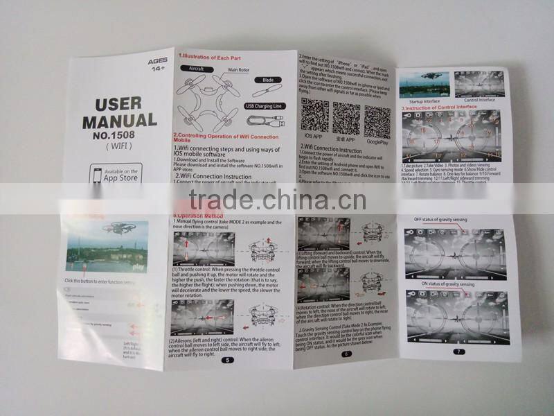 2.4G 4-axis ufo aircraft Mini quadcopter with built in Wifi Real-time camera nano Fpv Quadcopter