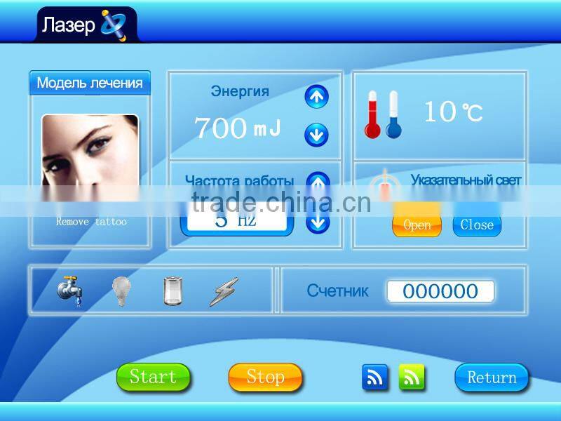 Portable Q switch nd yag Laser tattoo removal machine