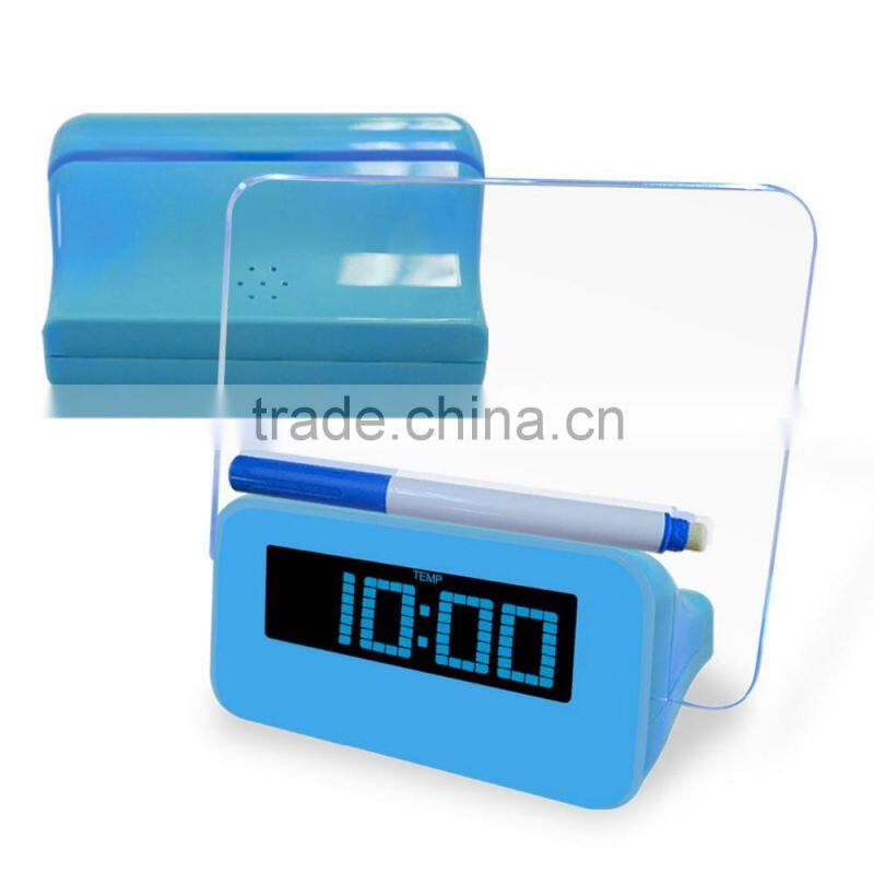 Digital Neon LED Table Clock with World time