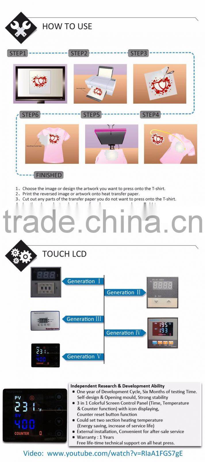 HP3802 15" x 15" Clamshell Tshirt Heat Press