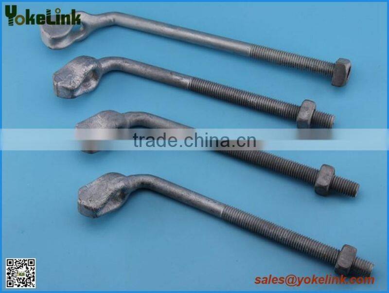 power line hardware oval eye bolt