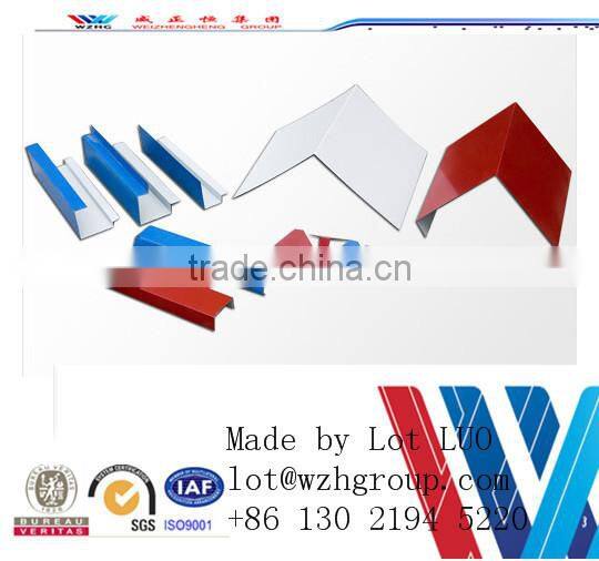 Free samples roof tin caps color steel sheet ridge caps steel ridge