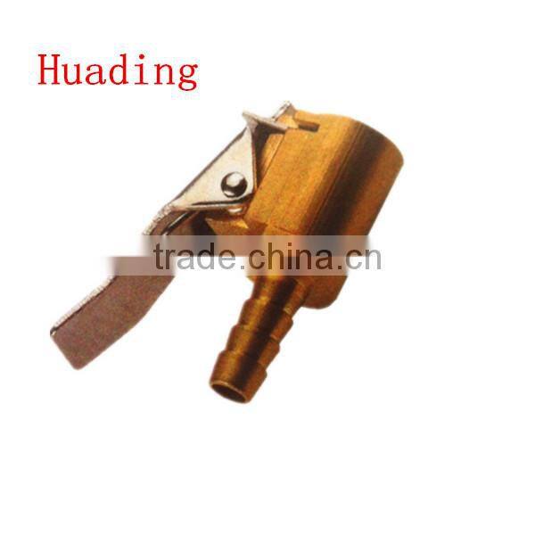 1/4 " 5/16" hose barb air chuck ,brass body with clip