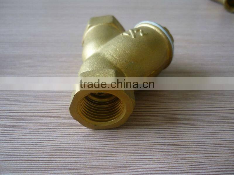 brass Y type female strainer valve