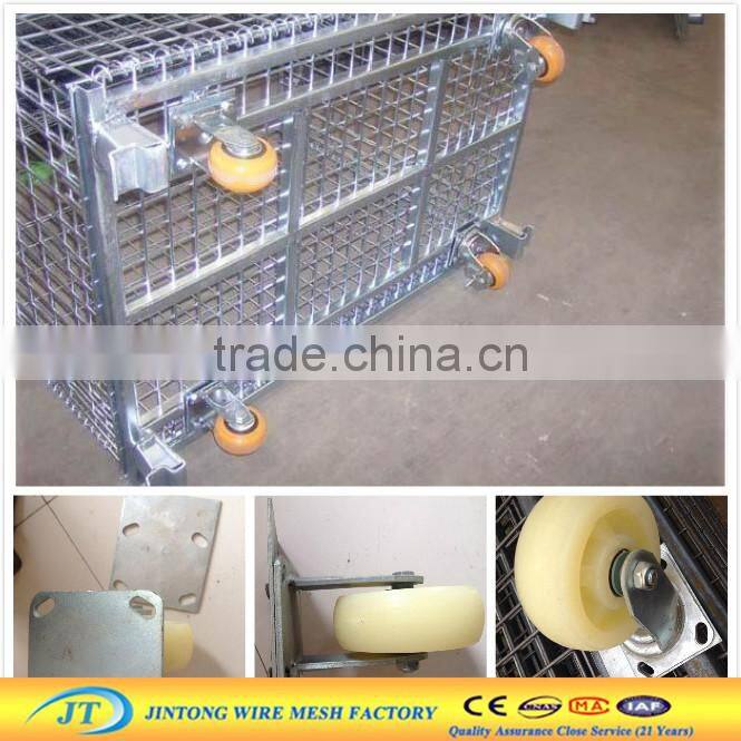 metal shelf container on wheels stackable roll containers