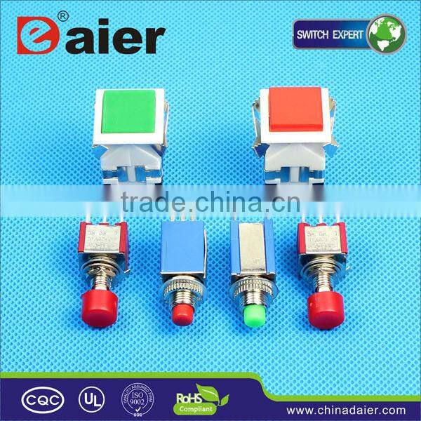 Daier High flat actuator 12v micro with led lamp push button