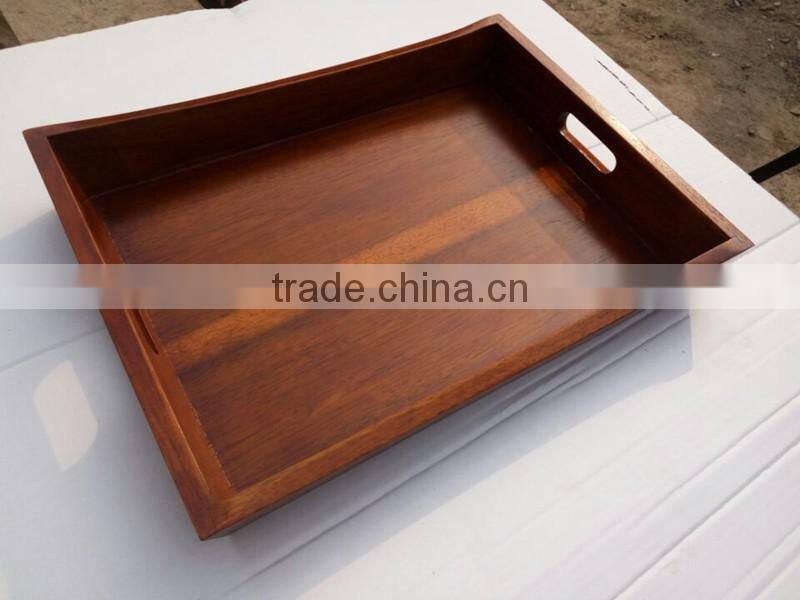 High quality wooden Welcome hotel amenity tray coffee trays