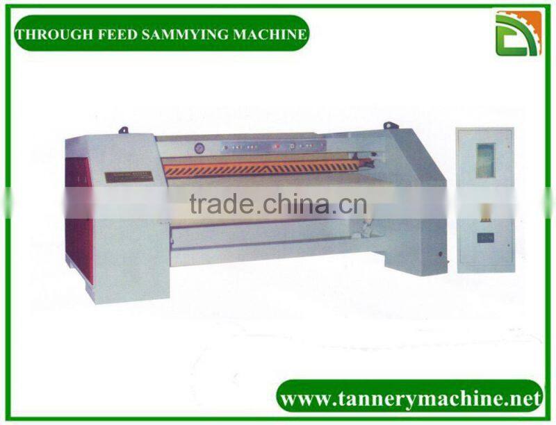 cow cattle buffalo 3 roller continues through feed leather sammying machine