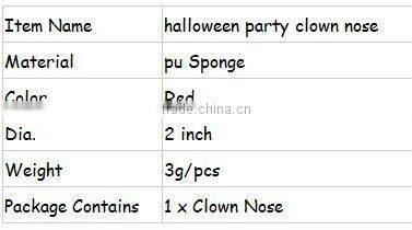 2012 hot sale red clown nose sponge