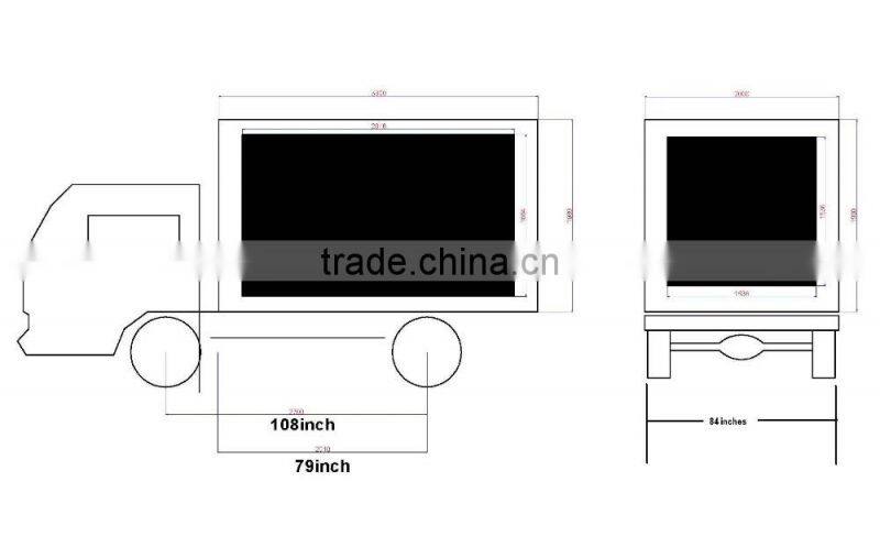Led Advertising Truck Body With SLT Led Screen P8 For Customized