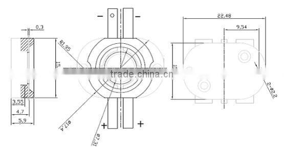 10w UV high power led 365nm,380nm,400nm led for uv flatbed printer