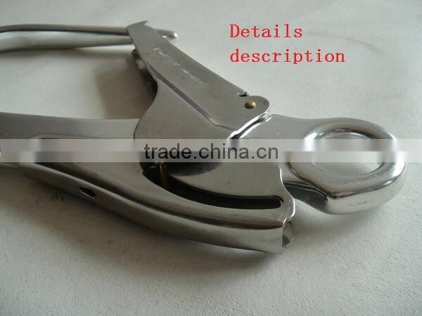 Nickel plated, galvanized forged iron climbing safety snap hook for building
