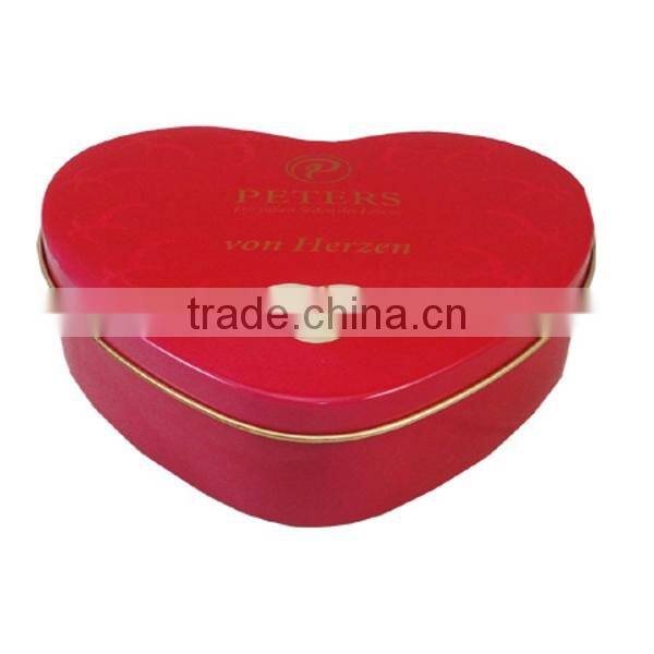 rectangular chocolate metal tin box