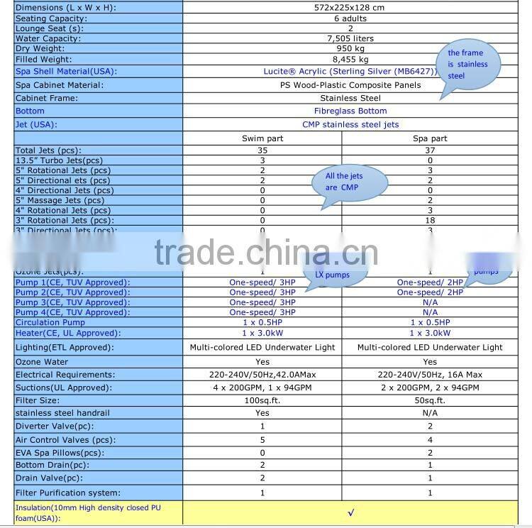 2016 hot sale model for family design rectangular steel metal frame swimming pool