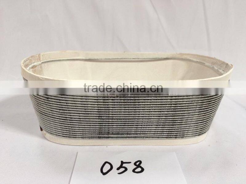 2017 retro mini handmade home & garden decorative wholesale bulk oval wooden flower pot