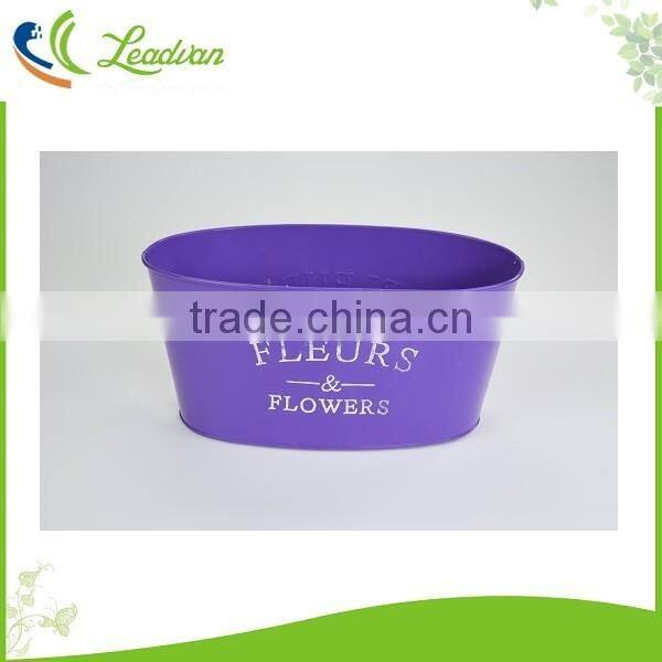 Mini oval decorative galvanized metal gift buckets