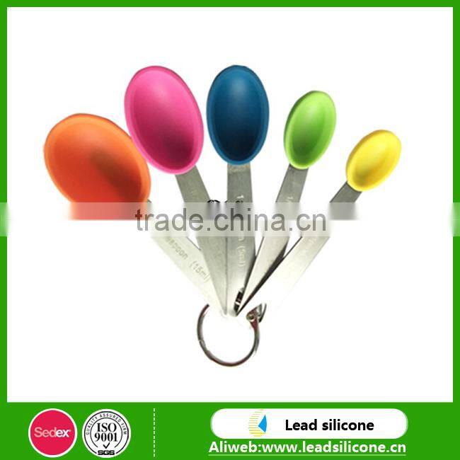 Multifunction Silicone Kitchen Utensil/ Different Volume 15ml, 7.5ml, 5ml, 2.5ml,1.25ml Silicone Measuring Spoon