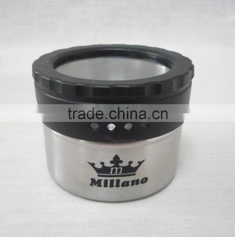 4pcs stainless steel spice jar with holder kitchenware