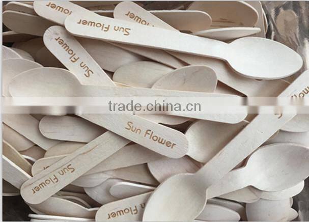 Cheap Food- grade Biodegradable Birch Wood Cutlery Disposable wood spoon knife and fork