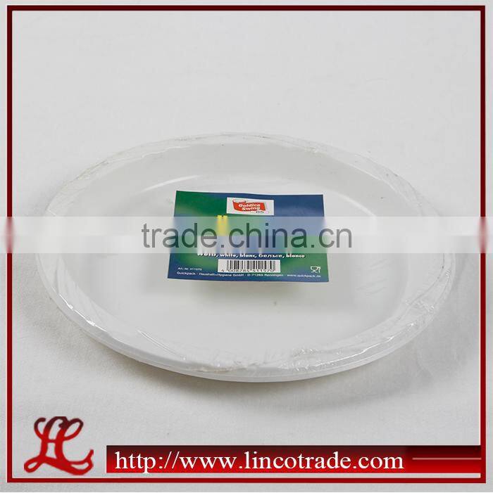 8.75 Inch White Plastic PS Round Disposable Plate