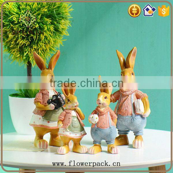 Creative resin rabbit household decorations and decorations