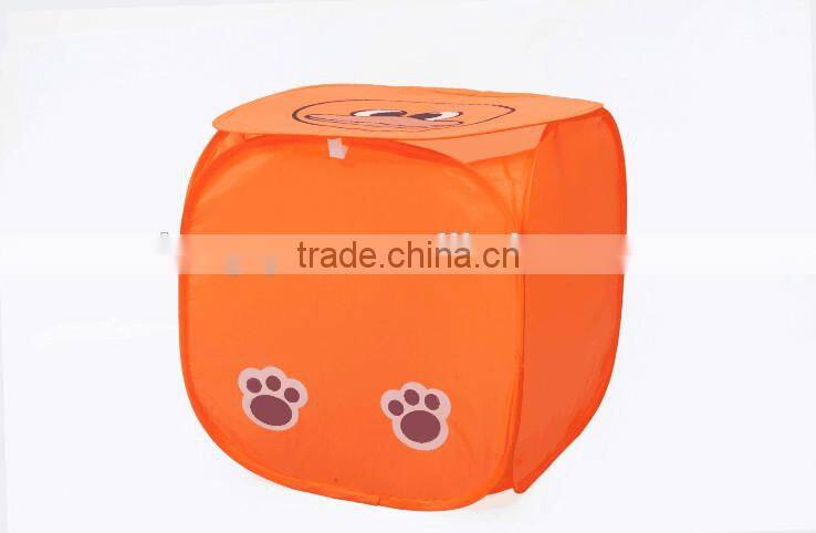 cartoon animal folding laundry basket