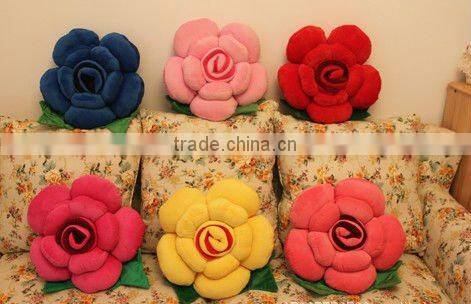 Supply fashion cute plush rose cushion stock small order