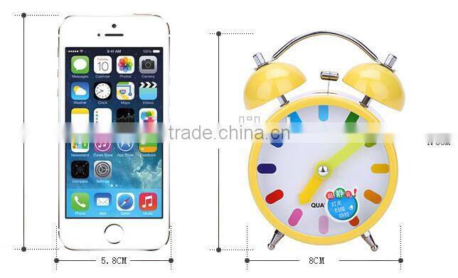 Supply Fashion colorful ultra-quiet Twin Bell alarm Clock / with light alarm clock